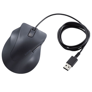 エレコム 静音 有線マウス EX-G 5ボタン Mサイズ(左手用) ブラック M-XGM31UBSKBK エレコム 静音 有線マウス EX-G 5ボタン Mサイズ(左手用) ブラック M-XGM31UBSKBK