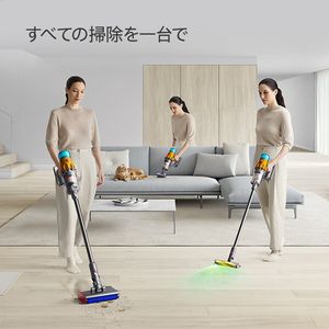 ダイソン サイクロン式コードレススティッククリーナー Dyson V12s Detect Slim Submarine イエロー/アイアン/ニッケル SV46SU-イメージ7