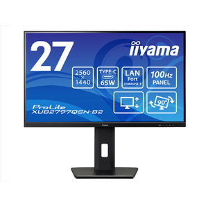 iiyama ブラックモニター 本体 iiyama XUB2797QSN-B2 27型WQHD IPS方式パネル 液晶ディスプレイ
