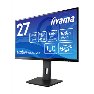 iiyama 27型WQHD IPS方式パネル 液晶ディスプレイ ブラック XUB2797QSN-B2-イメージ2