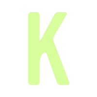 IM/非常用標識 中輝度蓄光カッテイング文字 英字 K 粘着シール FC319WT-1030006