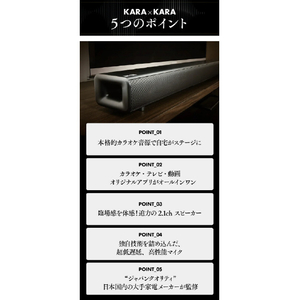 共同テレビジョン 家庭用カラオケサウンドバー KARA×KARA KARA-A2023-イメージ5