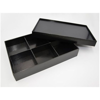 パックスタイル 重箱 黒漆貼箱 260-180 六ツ仕切 40個 FC328SH-00654707