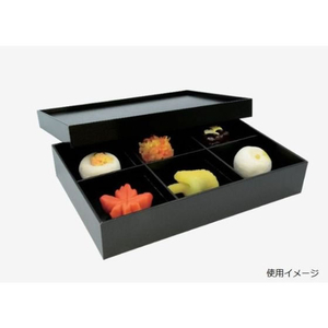 パックスタイル 重箱 黒漆貼箱 260-180 六ツ仕切 40個 FC328SH-00654707-イメージ3