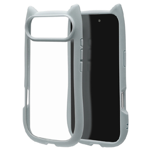 ラスタバナナ iPhone Air用MIMI 猫耳ケース TPU×PC スモーキーブルー 9077IP5CHPSBL-イメージ1