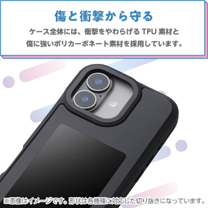 エレコム iPhone 17用電子ペーパーディスプレイ ハイブリッドケース ブラック PM-A25AEINK01BK-イメージ7