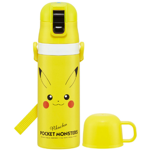 スケーター 超軽量2WAYステンレスボトル(470ml) ピカチュウフェイス23 SKDC4ﾋﾟｶﾁﾕｳF23-イメージ1