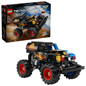 レゴジャパン LEGO テクニック 42219Monster Jam(TM) Grave Digger(TM) ファイヤー&アイス プルバック 42219ﾓﾝｽﾀ-ｼﾞﾔﾑﾌｱｲﾔ-ｱｲｽﾌﾟﾙ-イメージ1