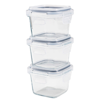 シービージャパン 耐熱ガラスミニ保存容器3P スクエア ホワイト ﾀｲﾈﾂｶﾞﾗｽﾐﾆﾎｿﾞﾝﾖｳｷ3Pｽｸｴｱ