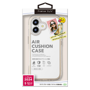 PGA iPhone 16用エアクッションケース モカ PG-24APTA02BE-イメージ1