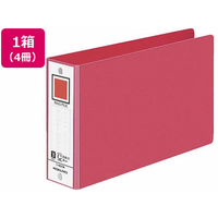 コクヨ リングファイル B6ヨコ 背幅53mm 赤 4冊 1箱(4冊) F833764-ﾌ-409NR