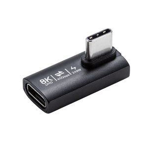 サンワサプライ Type-C変換アダプタ(CtoC・L字縦挿し・40Gbps・240W) AD-USB36CCFLT-イメージ1