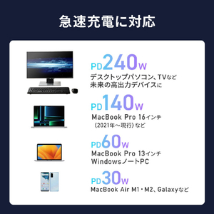 サンワサプライ Type-C変換アダプタ(CtoC・L字縦挿し・40Gbps・240W) AD-USB36CCFLT-イメージ10