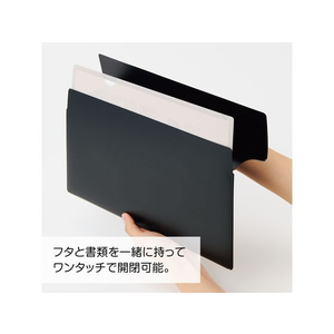 リヒトラブ Noir×noir ワンタッチホルダー A4ワイド 黒 FCV2541-F5906-イメージ2