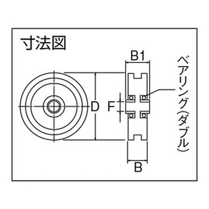 丸喜金属本社 枠無重量車 75mm コ型 FC434EG-3543595-イメージ4