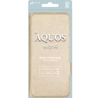 エアージェイ AQUOS WISH4(SH-52E/A402SH)用シャイニー手帳型ケース シャイニーゴールド AC-AQW4-SHY SG