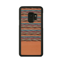 Man&Wood Galaxy S9用天然木ケース Browny Check I12503S9