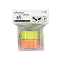 ヤマト メモックロールテープ蛍光 オレンジ+レモン F801485-NORK-25CH-6C