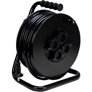 トラスコ 電工ドラム ジェネラルリール３０ｍ 屋外用 AC100V ODL-30MBK-イメージ1