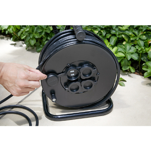 トラスコ 電工ドラム ジェネラルリール３０ｍ 屋外用 AC100V ODL-30MBK-イメージ3