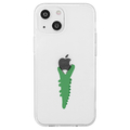 AKAN iPhone 14用ソフトクリアケース モグモグ ワニ AK23503I14