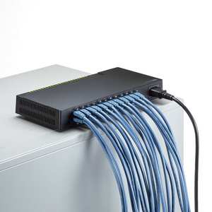サンワサプライ ギガビット対応 スイッチングハブ(24ポート・マグネット付き) LAN-GIGAP2402BK-イメージ3