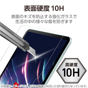 エレコム 11インチiPad Pro(M4)用ガラスフィルム 動画映え 超透明 ガイドフレーム付 TB-A25PMFLGAR-イメージ4