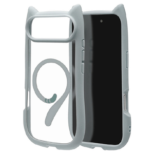 ラスタバナナ iPhone Air用MIMI 猫耳ケース TPU×PC 磁力充電対応 スモーキーブルー 9080IP5CHPMSBL-イメージ1