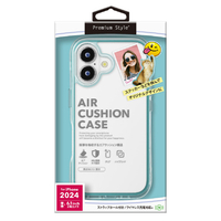 PGA iPhone 16用エアクッションケース ボンダイブルー PG-24APTA05BL