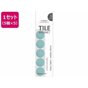 ミツヤ タイルマグネット丸 グリーン 5個×5 FC090SJ-TMGC5P-64-イメージ1