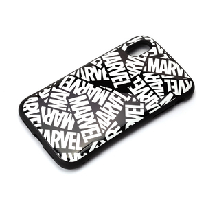 PGA iPhone XR用 ハイブリッドタフケース MARVEL ロゴ/ブラック PG-DCS505MVL-イメージ1