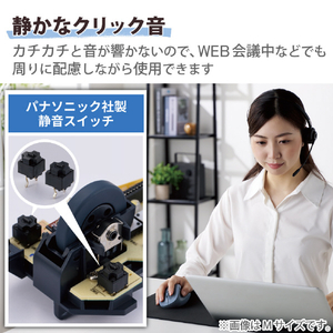 エレコム 静音 2．4GHz無線マウス 5ボタン Sサイズ EX-G ブルー M-XGS30DBSKBU-イメージ4