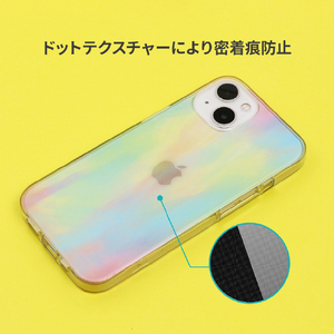 AKAN iPhone 14用ソフトクリアケース パステル ピンク AK23506I14-イメージ10