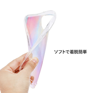 AKAN iPhone 14用ソフトクリアケース パステル ピンク AK23506I14-イメージ6