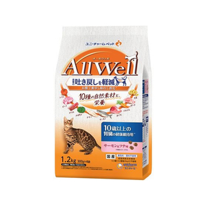 ユニ・チャーム AllWell 10種の自然素材 10歳以上の腎臓の健康維持用 サーモン&ツナ味 1.2kg FC316YP-イメージ1