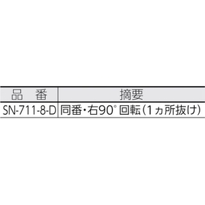 スガツネ工業 (150060621)SN-711-8-Dシリンダー錠 FC036FV-3559220-イメージ2