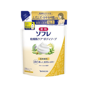 バスクリン 薬用ソフレ 乾燥肌ケア ボディソープ 詰替 400mL FC797ST-イメージ1