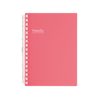 リヒトラブ Pastello ツイストノート A6 17穴 ルージュ FC09873-N1964-2