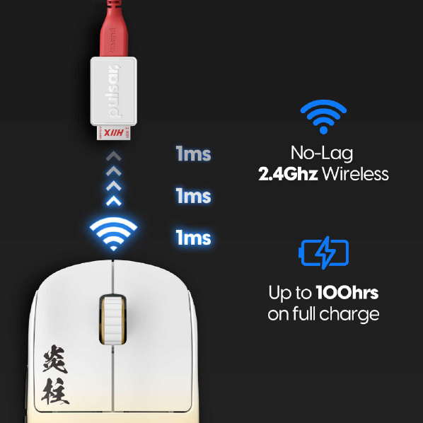 Pulsar X2 H Wireless Gaming Mouse 鬼滅の刃 煉獄 杏寿郎 煉獄　杏寿郎 PX2H2KJ Wireless Pulsar Mouse Gaming 鬼滅の刃 Windows Receiver