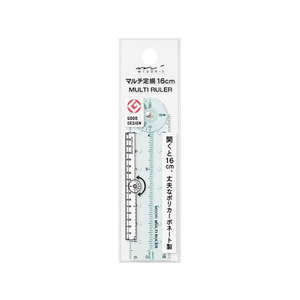 デザインフィル マルチ定規16cm 青A FC003PY-42299006-イメージ1