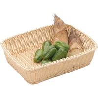 萬洋 樹脂バスケット 角長 深40号 91-003A 白 FC126LL-4115100