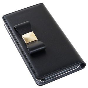 LAYBLOCK iPhone XR用ケース Ribbon Classic Diary ブラック LB13507I61-イメージ2