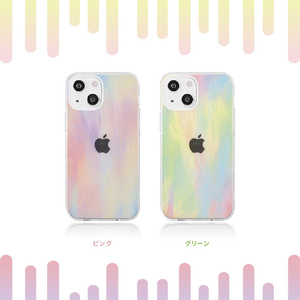 AKAN iPhone 14用ソフトクリアケース パステル グリーン AK23507I14-イメージ3