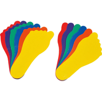 トーエイライト TOEI LIGHT トーエイライト/アクティブプレースポット 足形 赤・青・黄・緑・紫・オレンジ 6枚1組 FCJ746B-B7140C