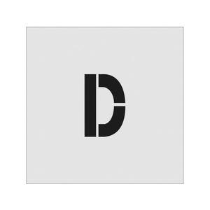アイマーク ステンシル D 文字サイズ100×65mm FC265JE-8186088-イメージ1