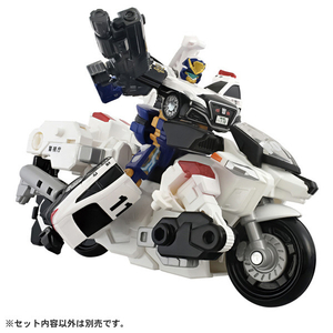 タカラトミー トミカ ジョブレイバー TJBDX ライジングポリスブレイバー デカライドアーマー白バイ DXセット ﾄﾐｶJBDXﾃﾞｶﾗｲﾄﾞｱ-ﾏ-ｼﾛﾊﾞｲDX-イメージ4
