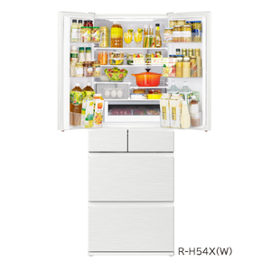 日立 540L 6ドア冷蔵庫 ピュアホワイト RH54XW-イメージ2