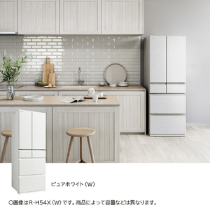 日立 540L 6ドア冷蔵庫 ピュアホワイト RH54XW-イメージ4