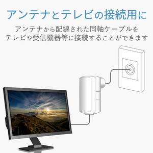 DXアンテナ テレビコンセントプラグ(4C/5C用) ホワイト FL45CS(B)-イメージ3