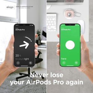 elago AirPodsPro用カラビナ付きシリコンケｰス(AirTag収納可) elago AirPodsPro サンドピンク EL_APPCSSCSO_PK-イメージ2